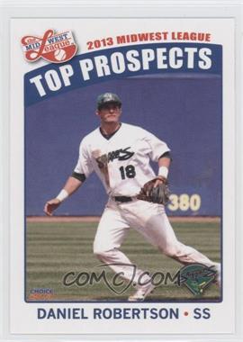 2013 Choice Midwest League Top Prospects - [Base] #01 - Daniel Robertson