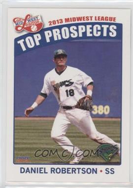 2013 Choice Midwest League Top Prospects - [Base] #01 - Daniel Robertson