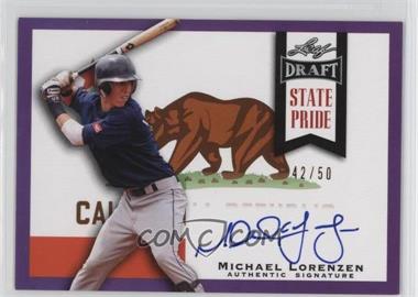 2013 Leaf Draft - State Pride - Purple #SP-ML1 - Michael Lorenzen /50