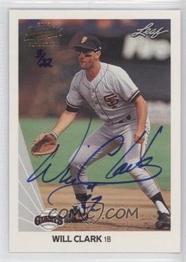 2013 Leaf Memories - 1990 Leaf Buyback Autographs #172 - Will Clark /22