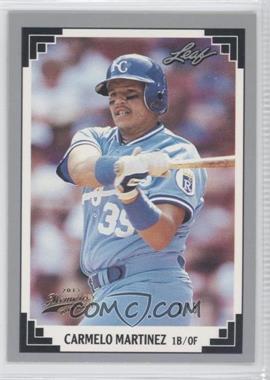 2013 Leaf Memories - 1991 Leaf Buyback - Gold #467 - Carmelo Martinez /5