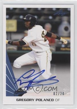 2013 Leaf Memories - Autographs - Blue #A-GP1 - Gregory Polanco /20