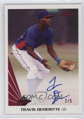 2013 Leaf Memories - Autographs - Red #A-TD1 - Travis Demeritte /5