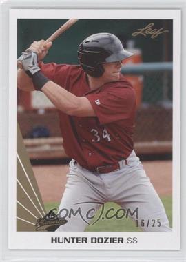 2013 Leaf Memories - [Base] - Gold #B-HD1 - Hunter Dozier /25