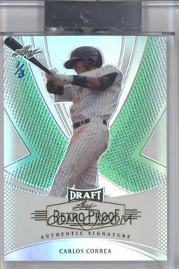 2013 Leaf Metal Draft - [Base] - 2015 Rookie Retro Green Prismatic Retro Proof #BA-CC1 - Carlos Correa /3 [Uncirculated]