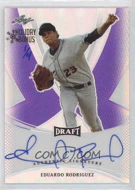 2013 Leaf Metal Draft - [Base] - Prismatic Purple Holiday Bonus #BA-ER1 - Eduardo Rodriguez /4