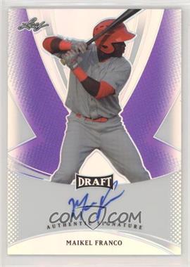 2013 Leaf Metal Draft - [Base] - Prismatic Purple #BA-MF1 - Maikel Franco /50