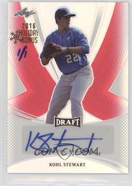 2013 Leaf Metal Draft - [Base] - Red Holiday Bonus #BA-KS1 - Kohl Stewart /1