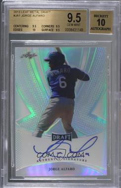 2013 Leaf Metal Draft - [Base] #BA-JA1 - Jorge Alfaro [BGS 9.5 GEM MINT]