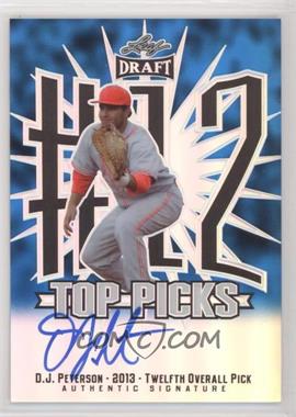 2013 Leaf Metal Draft - Top Picks - Blue #TP-DJP - D.J. Peterson /15