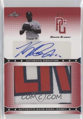 2013 Leaf Perfect Game Showcase - Jersey Autographs - Red #JA-KB2 - Khevin Brewer /5