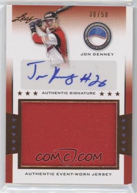 2013 Leaf Power Showcase - Jersey Autographs - Bronze #JA-JD1 - Jon Denney /50