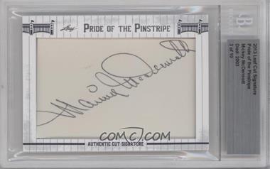 2013 Leaf Pride of the Pinstripe Cut Signatures - [Base] #_MIMC - Mickey McDermott /10 [BGS Authentic]