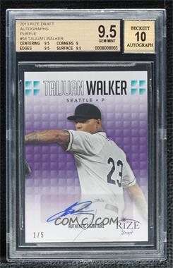 2013 Leaf Rize - Draft - Purple #58 - Taijuan Walker /5 [BGS 9.5 GEM MINT]