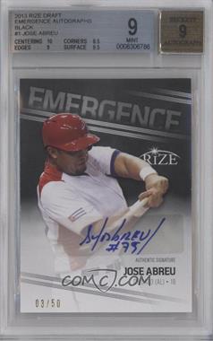 2013 Leaf Rize - Emergence - Black Autographs #EM-1 - Jose Abreu /50 [BGS 9 MINT]