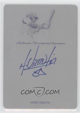 2013 Leaf Trinity - Inscription Autographs - Printing Plate Black #DTI-HU1 - Henry Urrutia /1