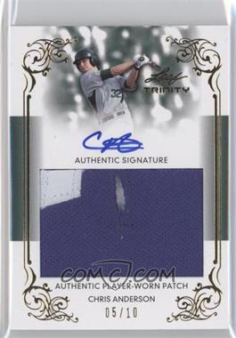 2013 Leaf Trinity - Patch Autographs - Gold #DTP-CA1 - Chris Anderson /10