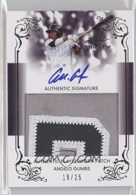 2013 Leaf Trinity - Patch Autographs - Silver #DTP-AG2 - Angelo Gumbs /25