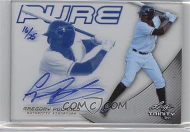 2013 Leaf Trinity - Pure Autographs - Blue #P-GP1 - Gregory Polanco /25