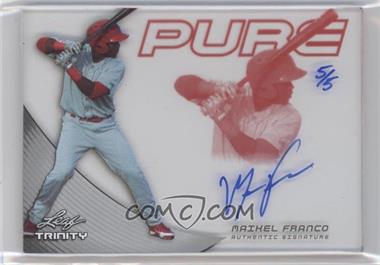 2013 Leaf Trinity - Pure Autographs - Red #P-MF1 - Maikel Franco /5