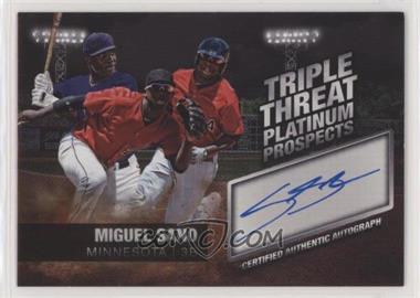 2013 Onyx Platinum Prospects - Triple Threat Autographs - Inscribed Blue Ink #TTLKMS - Miguel Sano /5