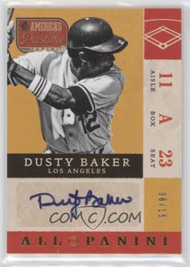 2013 Panini America's Pastime - All-Panini Autographs - Gold #AP-DB - Dusty Baker /15