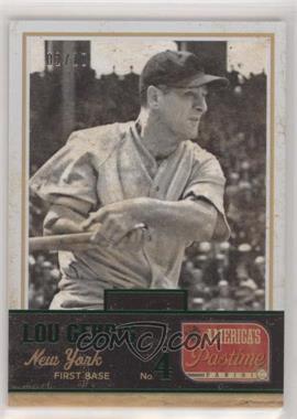 2013 Panini America's Pastime - [Base] - Green #165 - Lou Gehrig /10