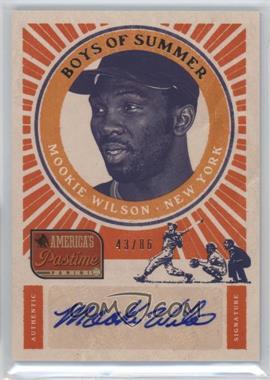 2013 Panini America's Pastime - Boys of Summer Signatures #BS-MO - Mookie Wilson /86