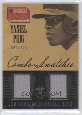 2013 Panini America's Pastime - Combo Swatches #CS-YP - Yasiel Puig /125