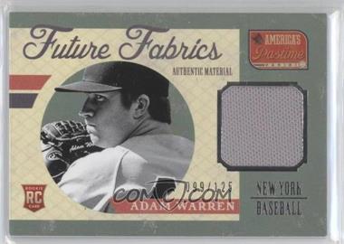 2013 Panini America's Pastime - Future Fabrics #FF-AW - Adam Warren /125