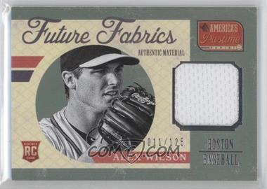 2013 Panini America's Pastime - Future Fabrics #FF-AX - Alex Wilson /125