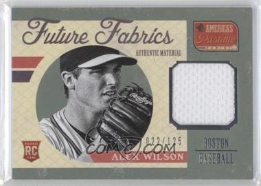 2013 Panini America's Pastime - Future Fabrics #FF-AX - Alex Wilson /125