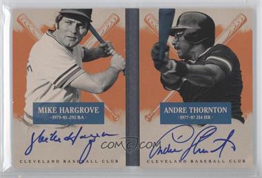 2013 Panini America's Pastime - Hitters Ink Booklets - Red #HI-CLE - Mike Hargrove, Andre Thornton /25