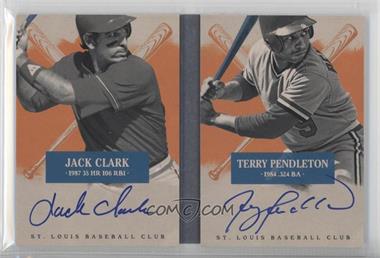 2013 Panini America's Pastime - Hitters Ink Booklets #HI-STL - Jack Clark, Terry Pendleton /99