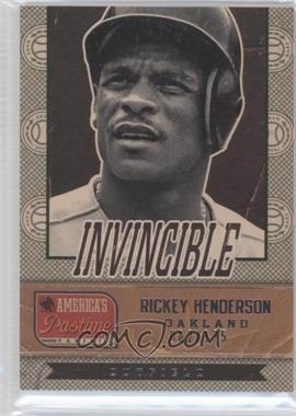 2013 Panini America's Pastime - Invincible #I9 - Rickey Henderson /125
