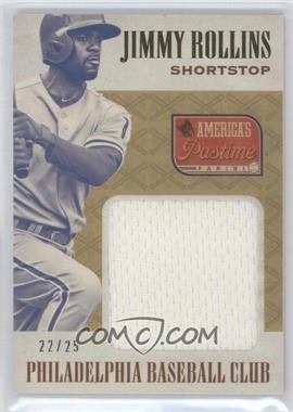 2013 Panini America's Pastime - Jumbo Swatches - Gold #JS-JR - Jimmy Rollins /25