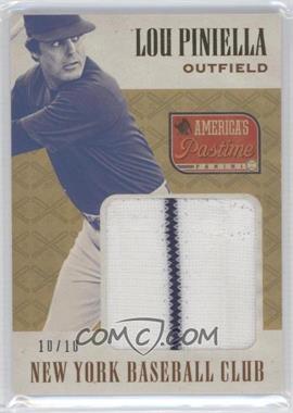 2013 Panini America's Pastime - Jumbo Swatches - Gold #JS-LP - Lou Piniella /10