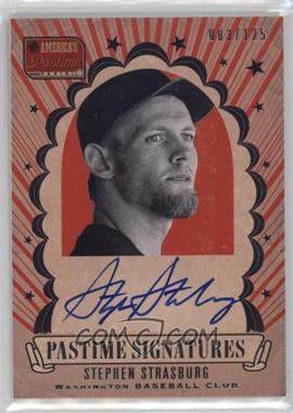 2013 Panini America's Pastime - Pastime Signatures #SS - Stephen Strasburg /125