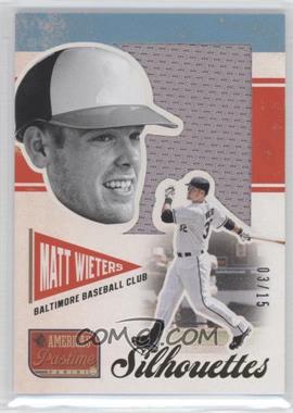 2013 Panini America's Pastime - Silhouettes Materials - Gold #S-MW - Matt Wieters /15