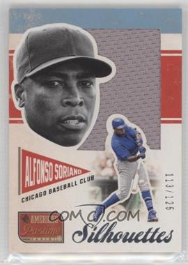 2013 Panini America's Pastime - Silhouettes Materials #S-AS - Alfonso Soriano /125