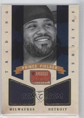 2013 Panini America's Pastime - Trading Swatches - Gold #TS-PF - Prince Fielder /25