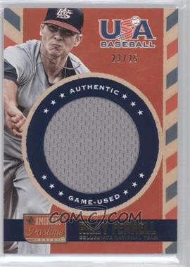 2013 Panini America's Pastime - USA Baseball Jerseys - Gold #US-RF - Riley Ferrell /25