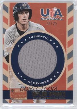 2013 Panini America's Pastime - USA Baseball Jerseys - Gold #US-TS - Taylor Sparks /25