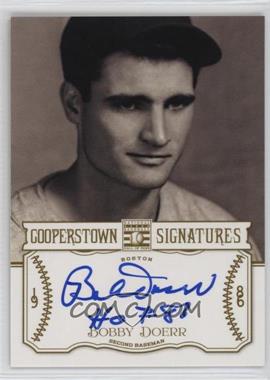 2013 Panini Cooperstown Collection - Cooperstown Signatures #HOF-BOB - Bobby Doerr /350