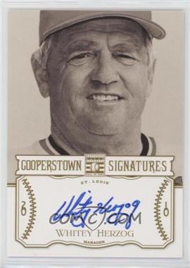 2013 Panini Cooperstown Collection - Cooperstown Signatures #HOF-WTY - Whitey Herzog /699
