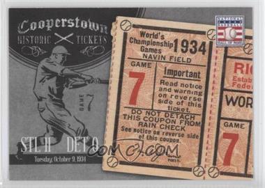 2013 Panini Cooperstown Collection - Historic Tickets #10 - 1934 World Series