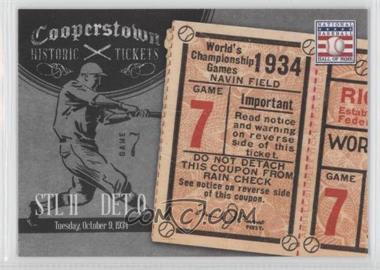 2013 Panini Cooperstown Collection - Historic Tickets #10 - 1934 World Series