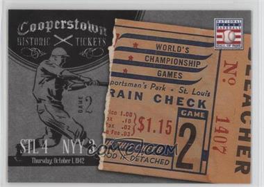 2013 Panini Cooperstown Collection - Historic Tickets #14 - 1942 World Series