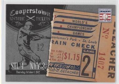 2013 Panini Cooperstown Collection - Historic Tickets #14 - 1942 World Series