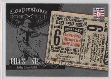 2013 Panini Cooperstown Collection - Historic Tickets #9 - 1931 World Series